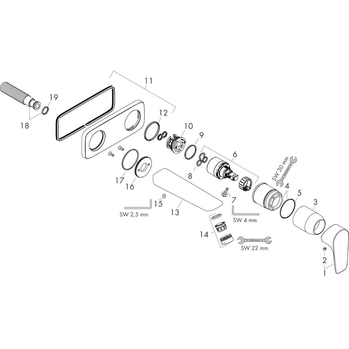 Piiloasennushana Hansgrohe 71732000 Talis E Pesuallas 165  [6150411]