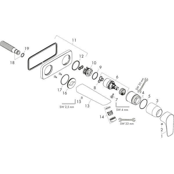 Piiloasennushana Hansgrohe 71732000 Talis E Pesuallas 165  [6150411]