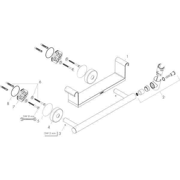 Tukitanko Hansgrohe 26328400 Sis,Hylly Ja Pidike [5773871] |
