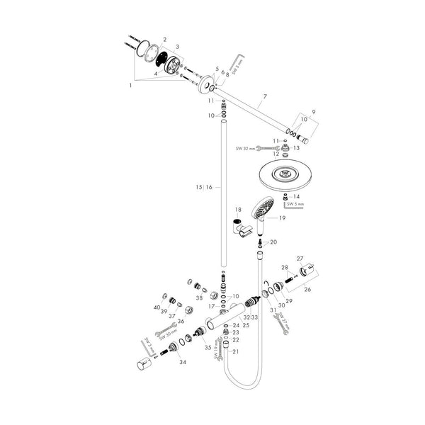Sadesuihkuhana Hansgrohe 27847000 RAINDAN S240 AIR NORD [6350941] |