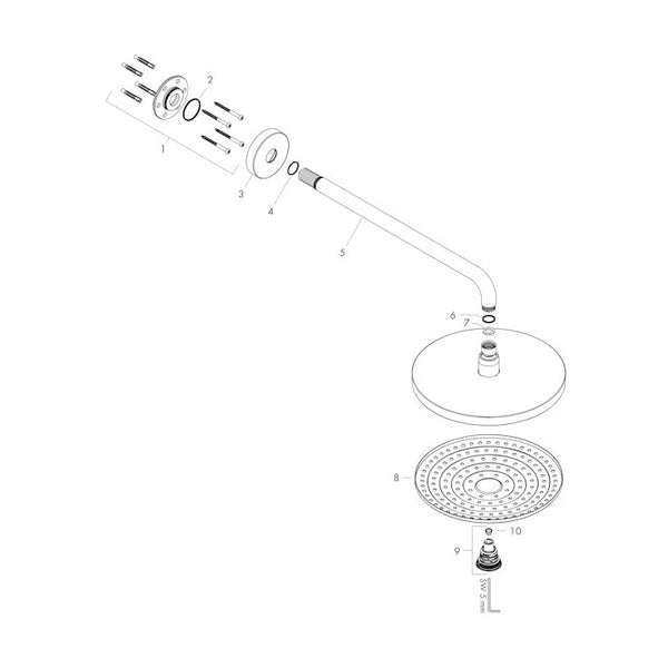 Yläsuihku Hansgrohe Select 300 S 2Jet Seinä V/Kr [6559506] |