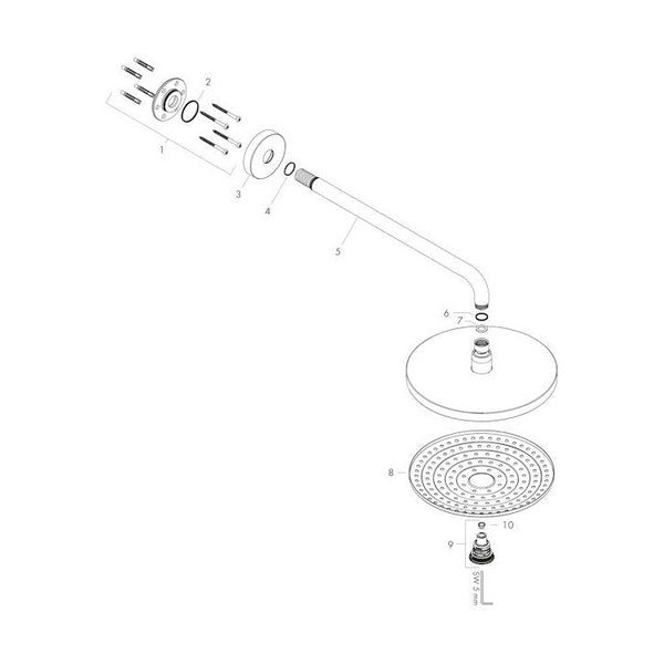 Yläsuihku Hansgrohe Select 300 S 2Jet Seinä Kr [6559505] |