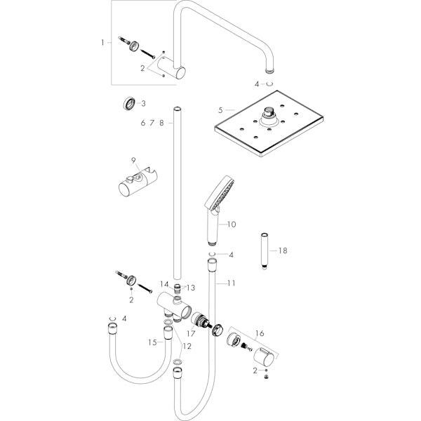 Sadesuihkusetti Hansgrohe 26282000 Vernis Shape Reno Kromi [6550129]