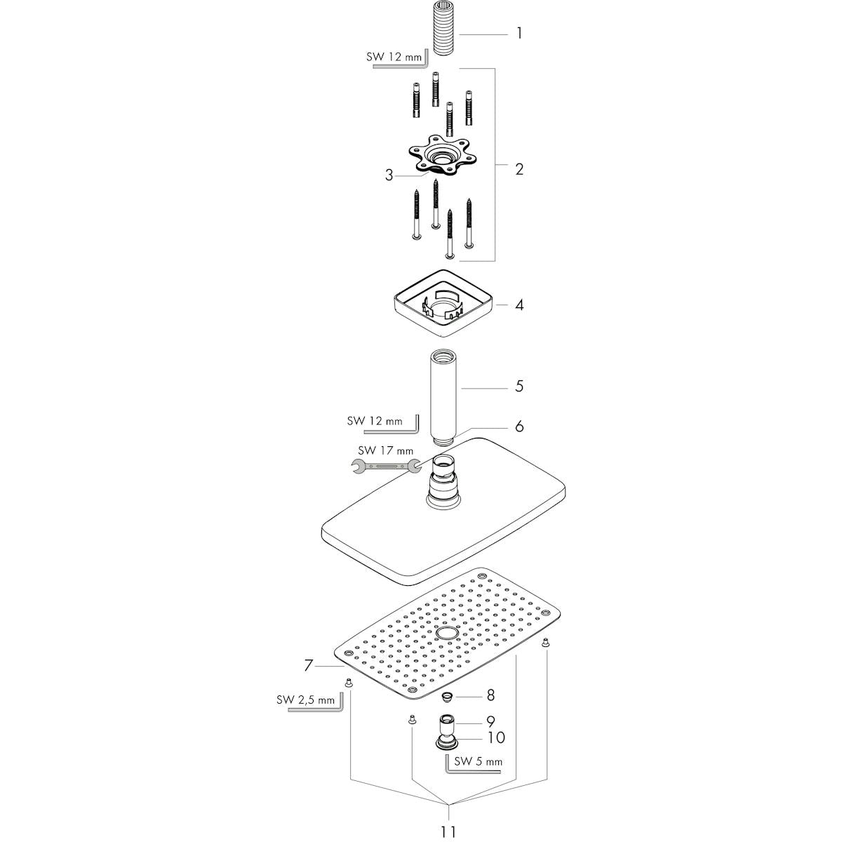 Yläsuihku Hansgrohe 27381000 Raindance [6559077] |