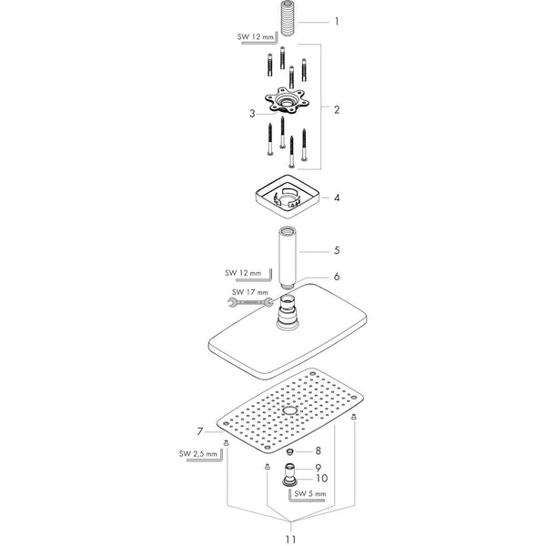 Yläsuihku Hansgrohe 27381000 Raindance [6559077] |