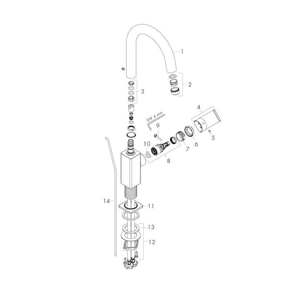 Pesuallashana Hansgrohe 71564000 Vernis Sha 210 Vpv Kromi [6150859]
