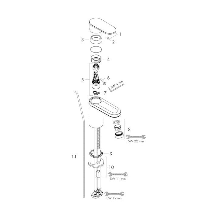 Pesuallashana Hansgrohe 71571000 Vernis Ble 100 Vpv Zn [6150865]