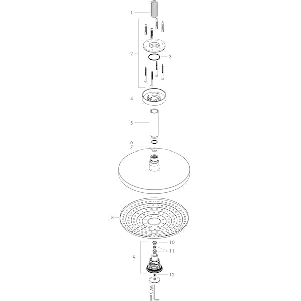 Piiloasennushana Hansgrohe 26469000 Select S Yläsuihku [6559523]