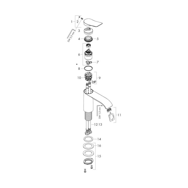 Pesuallashana Hansgrohe 75022000 Vivenis 110 kromi [6150891] |
