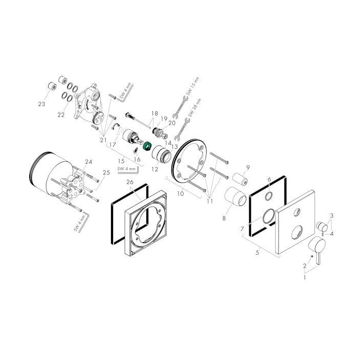 Piiloas,Amme/Suihkuhana Hg 76415673 Finoris Musta [6350993]