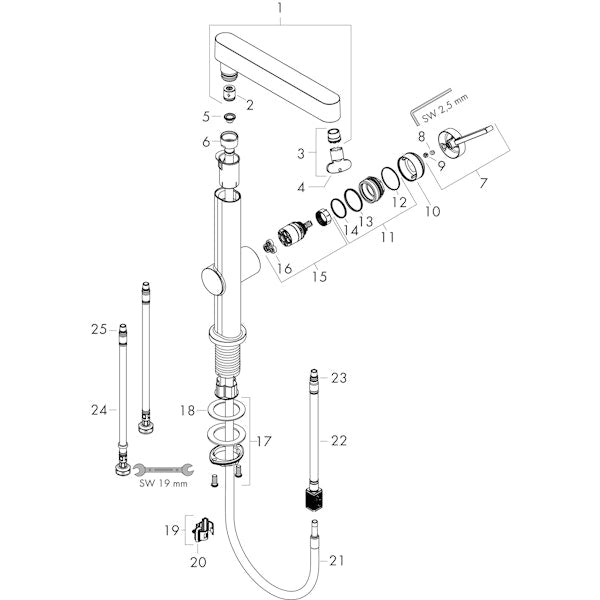 Pesuallashana Hansgrohe 76065670 Finoris 230 2J Musta [6150925]
