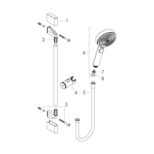 Suihkusetti Hansgrohe 24170670 Pulsify 105 Relax Musta [6550097]