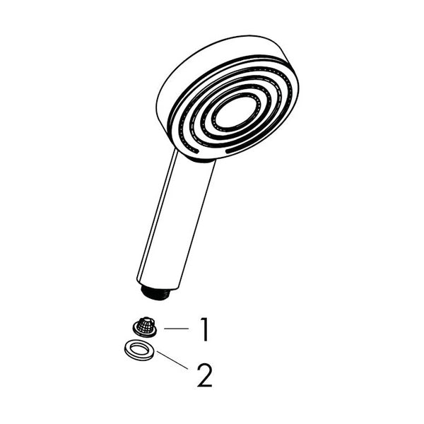 Käsisuihku Hansgrohe 24121670 Pulsify Green Musta [6550075]