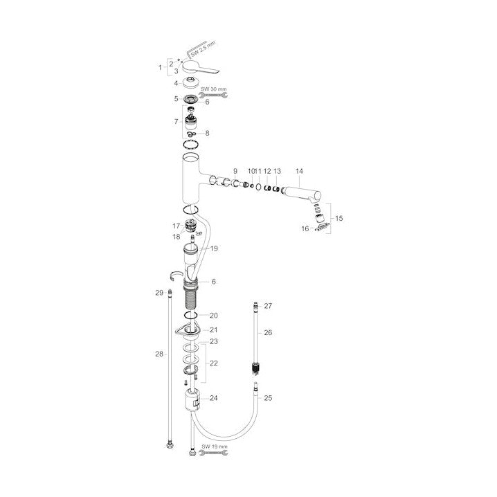 Keittiöhana Hansgrohe 74820670 Zesis 150 2Jet Uv Musta [6250536]