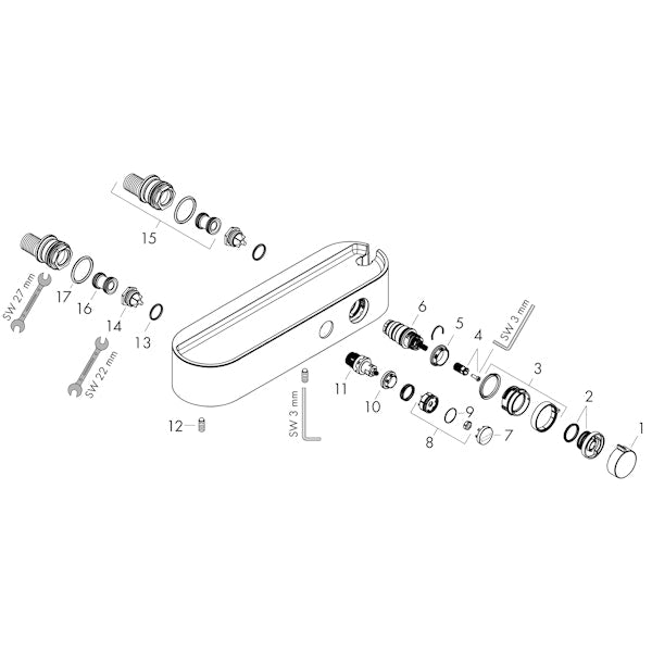 Suihkuhana Hansgrohe 24360700 Seinä 400 Valk [6352026]