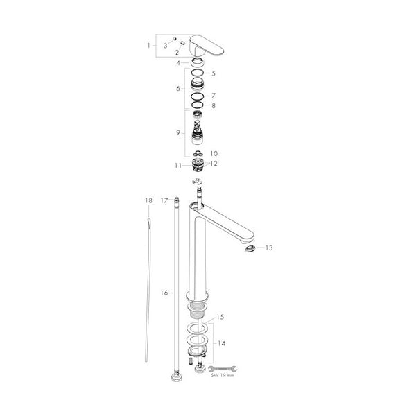 Pesuallashana Hansgrohe 72580670 Rebris S Coolstar Musta [6150954]
