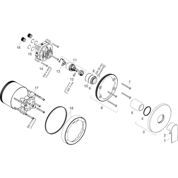 Pintaosa Hansgrohe 72668000 Rebris E Kromi [6352033]