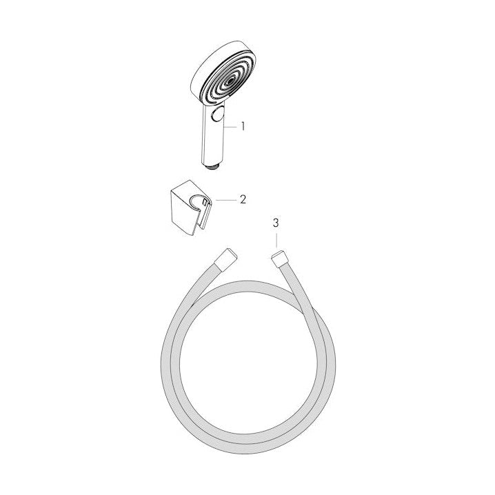 Käsisuihkusetti Hansgrohe 24302670 Pulsify 105 3-T Musta [6550103]