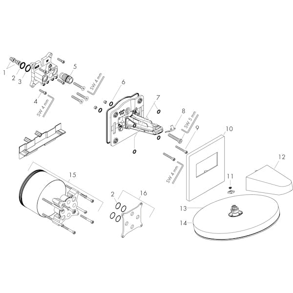 Yläsuihku Hansgrohe 24150000 Pulsify 260 Seinäl Kromi [6550088] |