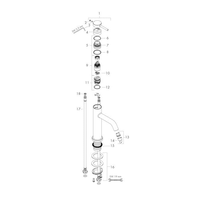 Pesuallashana Hansgrohe 73317000 Tecturis S 110 Kromi [6151003]
