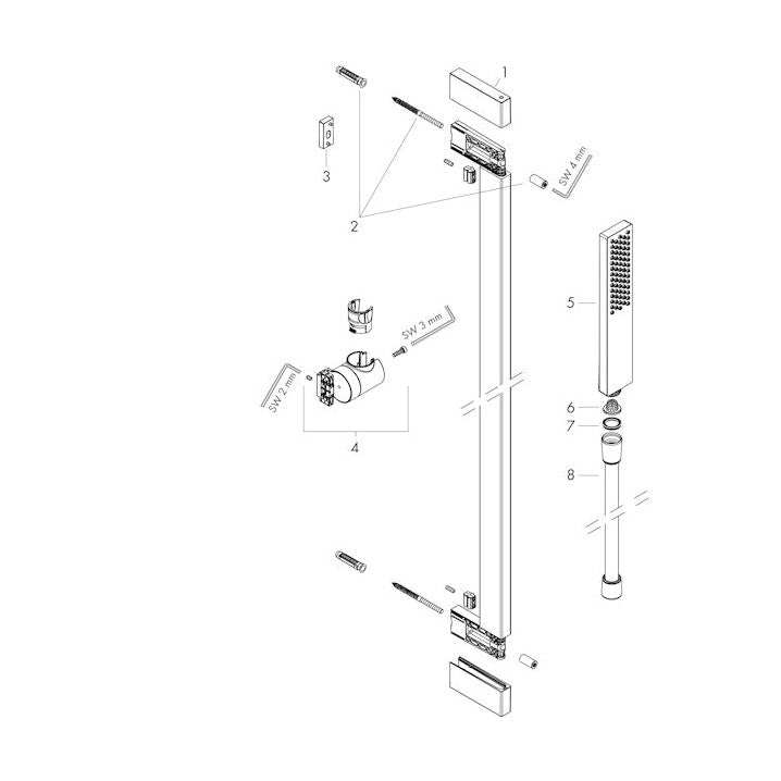 Suihkusetti Hansgrohe 24370700 Pulsify E100 1Jet Val [6550245]