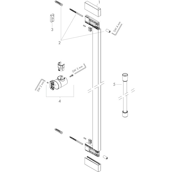 Suihkutanko Hansgrohe 24404700 Unica Valk [6550264] |
