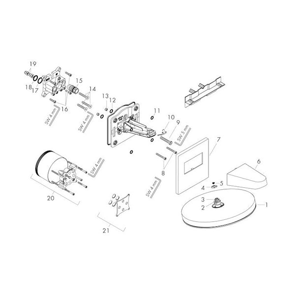 Yläsuihku Hansgrohe 24151000 Pulsify 260 Eco Seinä [6550090] |