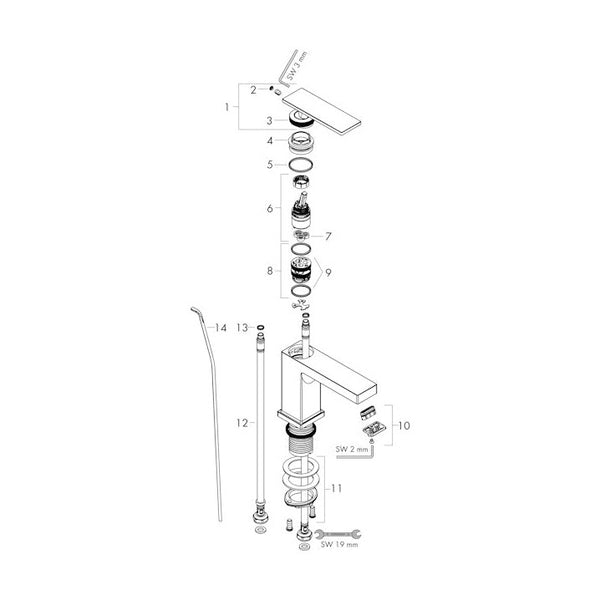 Pesuallashana Hansgrohe 73004140 Tecturis E 80 Cool Pronssi [6150968]