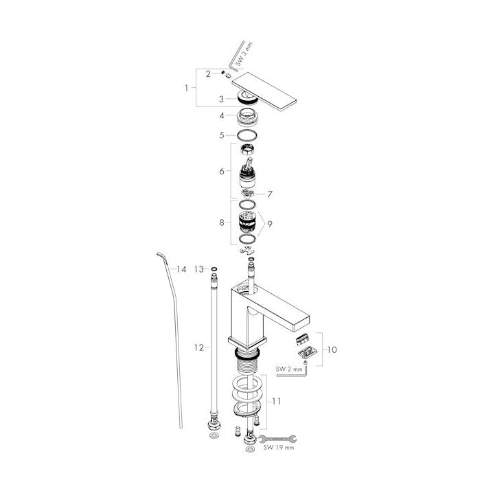 Pesuallashana Hansgrohe 73014670 Tecturis E 110 Vpv Musta [6150977]