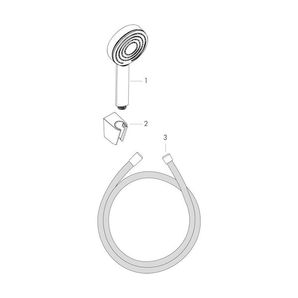 Käsisuihkusetti Hansgrohe 24301670 Pulsify 105 1-T Musta [6550101]