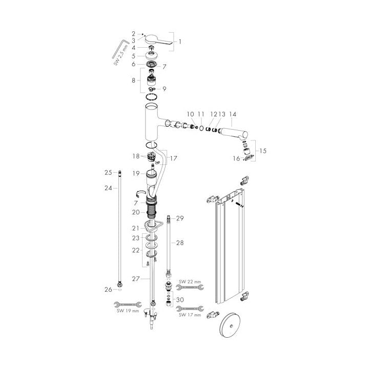 Keittiöhana Hansgrohe 74821670 Zesis 150 Sbox Musta [6250539]