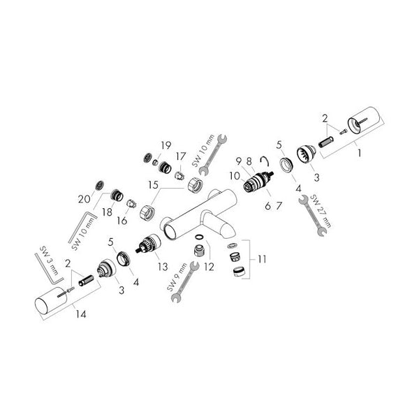Amme - /Suihkutermostaatti Hg Ecostat Fine Nordic M.Musta [6352043] |