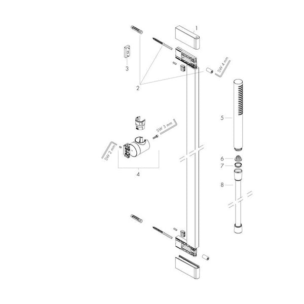 Suihkusetti Hansgrohe 24372670 Pulsify S100 1Jet Musta [6550250]