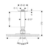 Yläsuihku Hansgrohe 27477000 Raindance [6559292] |