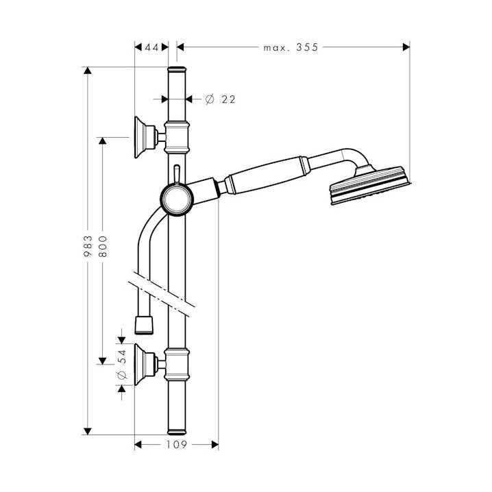 Suihkusetti Hansgrohe 27982820 Axor Montreux [6559355]