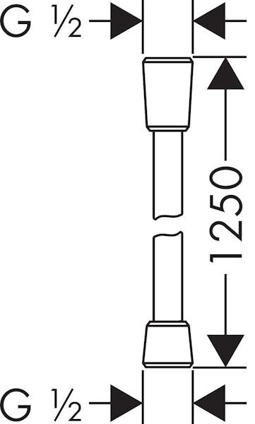 Suihkuletku Hansgrohe 28272450 Isiflex 125 Cm Valk [6550310]