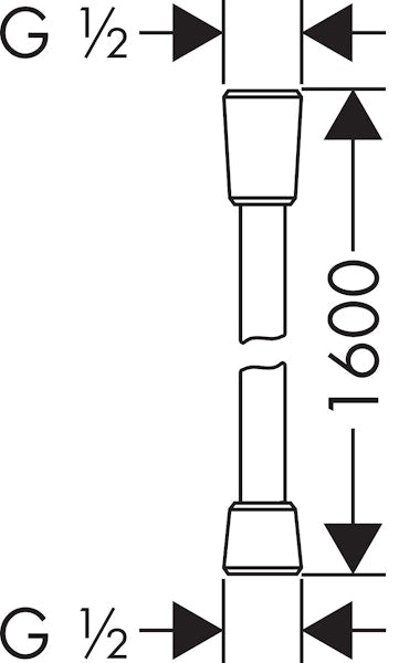 Hansgrohe Isiflex suihkuletku 160 cm Mattamusta 28276670 [6559976]