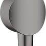 Seinäliitin Hansgrohe 26453340 Fixfit harjattu Musta kromi [6550270]