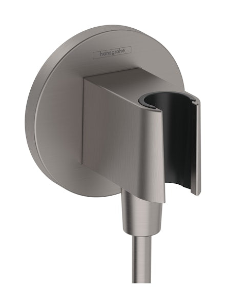 Seinäliitin Hansgrohe 26888340 Fixfit S harjattu Musta kromi [6550281]