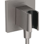 Seinäliitin Hansgrohe 26889340 Fixfit E harjattu Musta kromi [6550285]