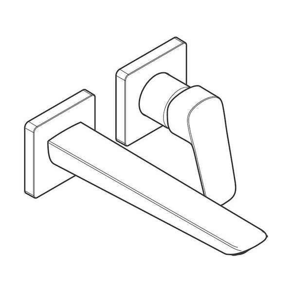 Pesuallashana Hansgrohe 71256670 Logis Seinäas, Musta [6151013]