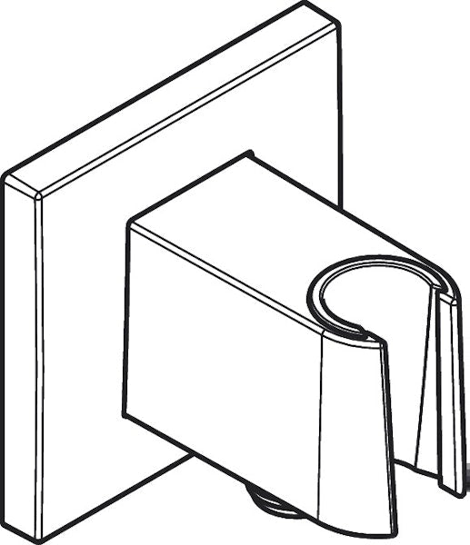 Seinäliitin Hansgrohe 26889340 Fixfit E harjattu Musta kromi [6550285]