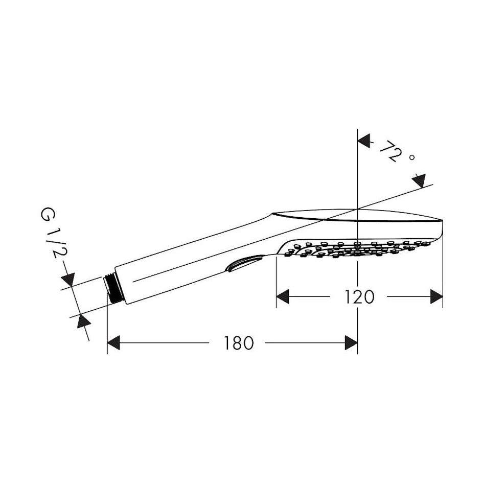 Käsisuihku Hansgrohe Raindance Select E 120 Musta [6559880] |