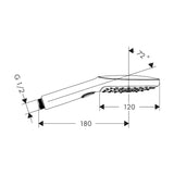 Käsisuihku Hansgrohe Raindance Select E 120 Musta [6559880] |