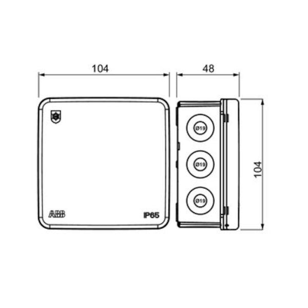 Jakorasia Abb Ap10 104X104Mm Mus Ip65 Hf [1612516] |