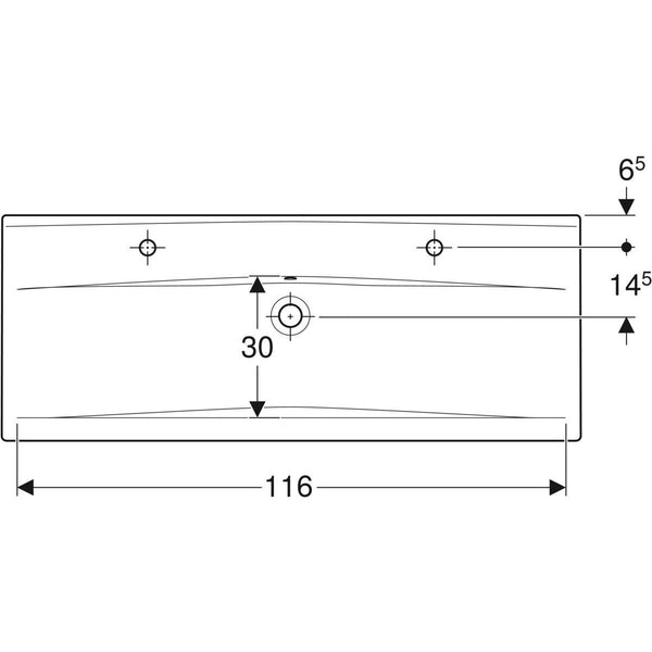 Countertop basin Ido Elegant 1210 2 tap holes 16432 [5611198]