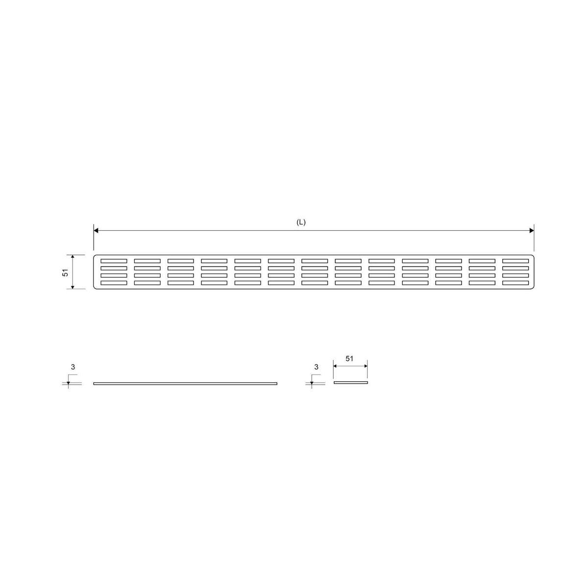 Ritilä Classicline Unidrain 1605 Stripe 900 Mm [3307602] |