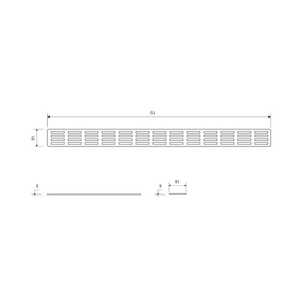 Ritilä Classicline Unidrain 1605 Stripe 900 Mm [3307602] |