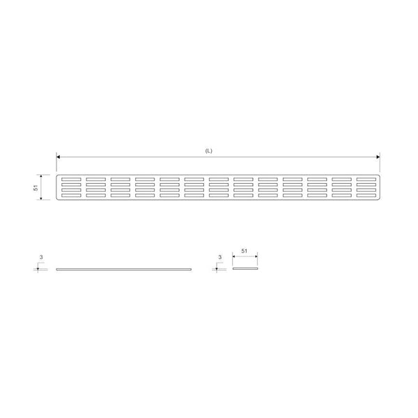 Ritilä Classicline Unidrain 1605 Stripe 1200 Mm [3307625] |