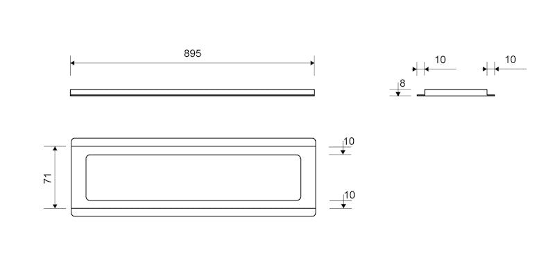Kehys Classicline Keskilattia Unidrain 3500 900/8 Mm [3307776] |